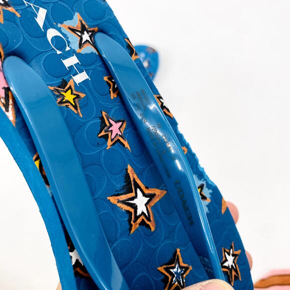 Coach Blue Star Flip Flops - Picture 5 of 5